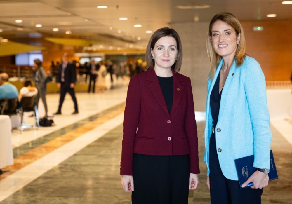 Maia Sandu a discutat cu Președinta Parlamentului European, Roberta Metsola